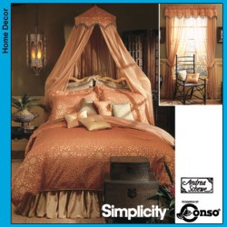 5315 SIMPLICITY BEDROOM EGYPTIAN CANOPY, LINENS, WINDOWS PATTERN